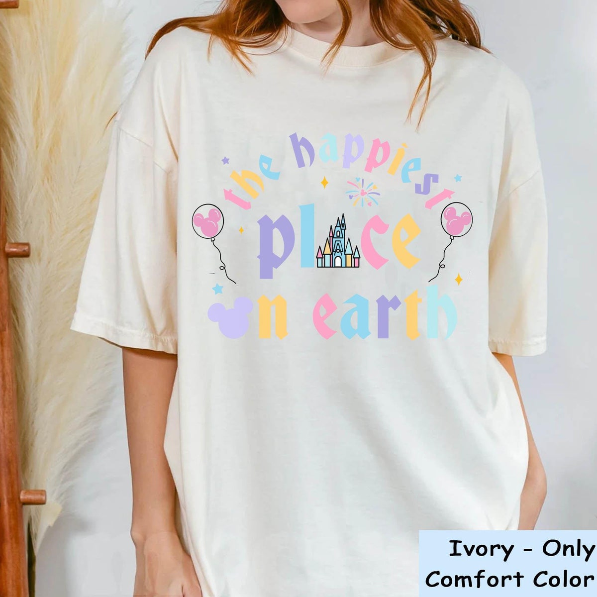 Pastel Disney Castle Happiest Place On Earth Shirt 2 1