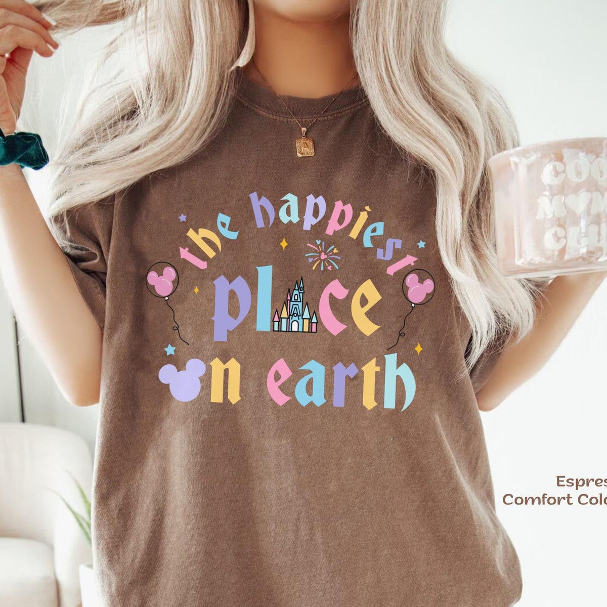 Pastel Disney Castle Happiest Place On Earth Shirt 3 1