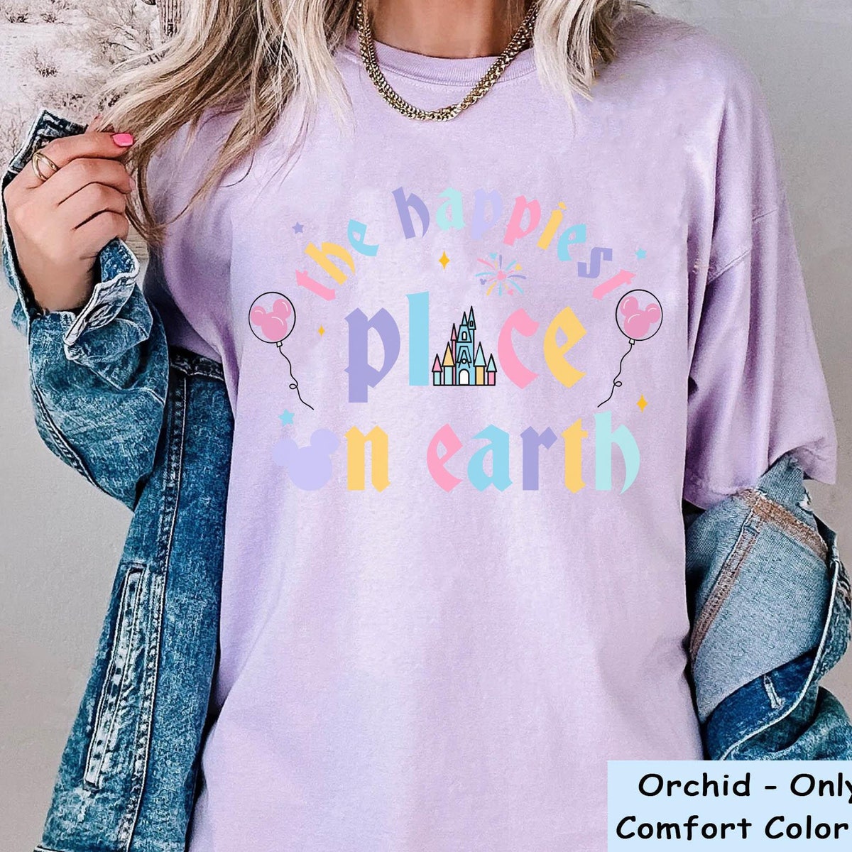 Pastel Disney Castle Happiest Place On Earth Shirt 5 1