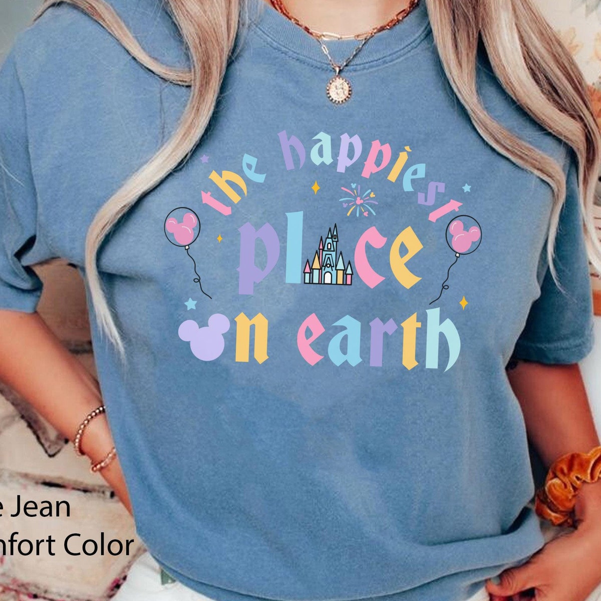 Pastel Disney Castle Happiest Place On Earth Shirt 6 1