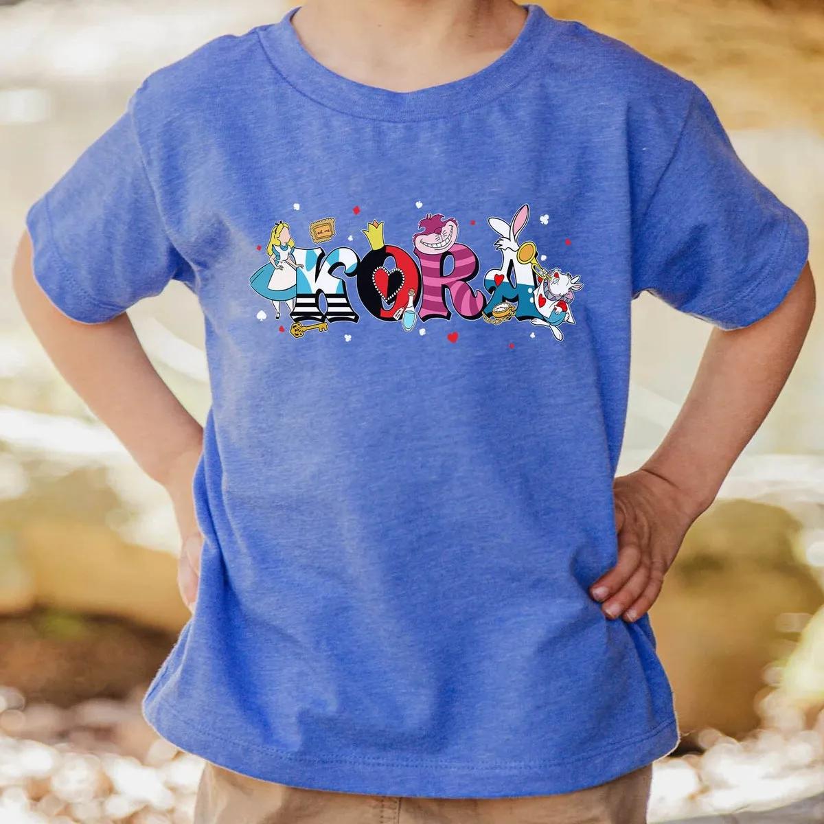 Personalized Alice In Wonderland Kid Shirt 6