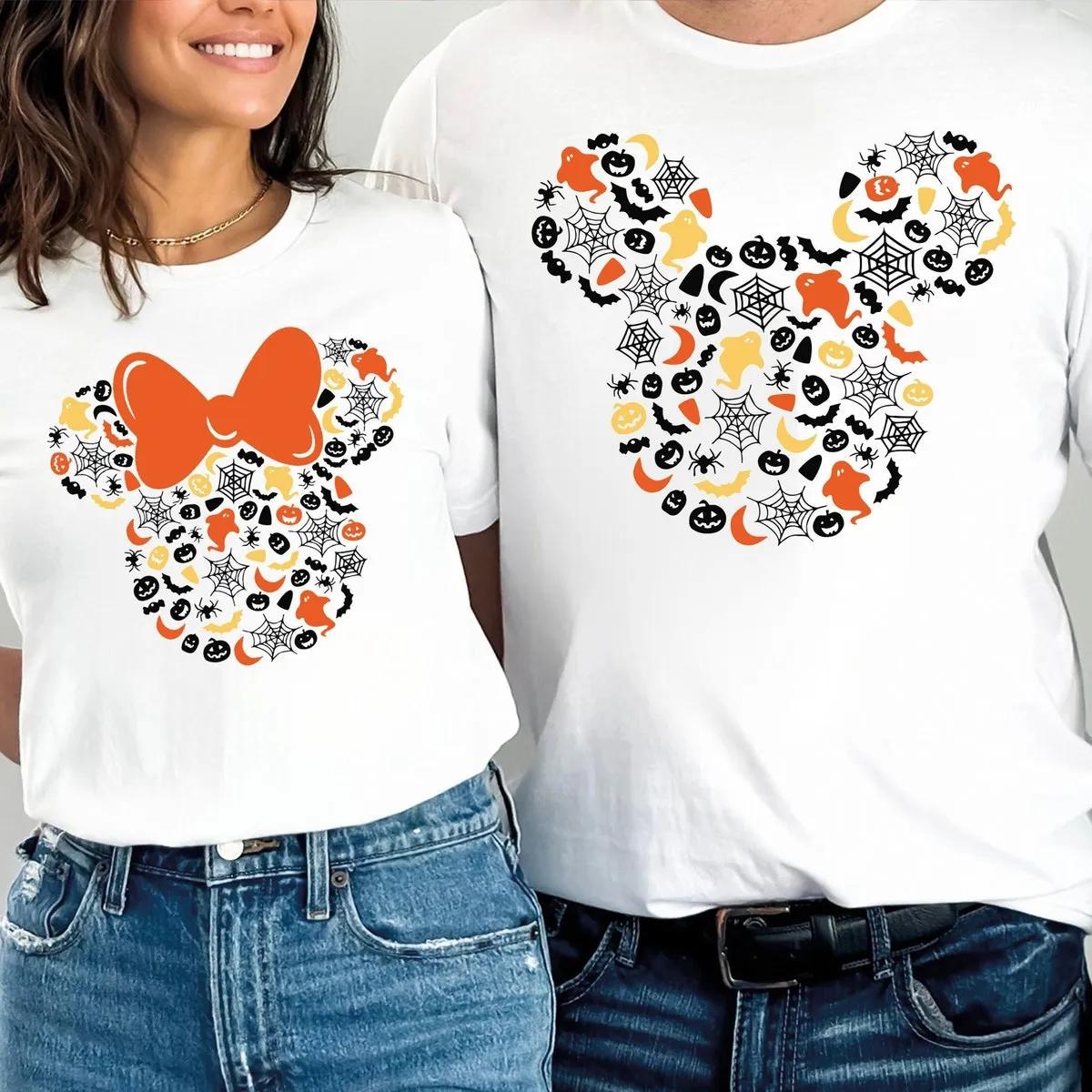 Personalized Disney Couple Mickey Minnie Halloween Shirt 2