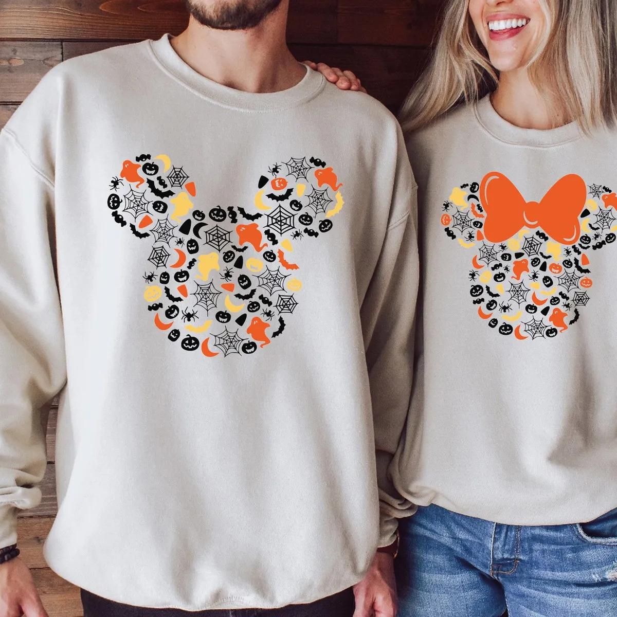 Personalized Disney Couple Mickey Minnie Halloween Shirt 3