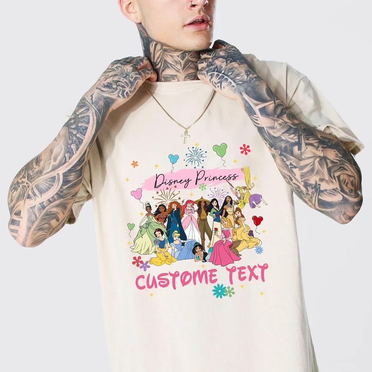 Personalized Disney Princess Characters Custom Name Girl Trip Vintage Shirt 5