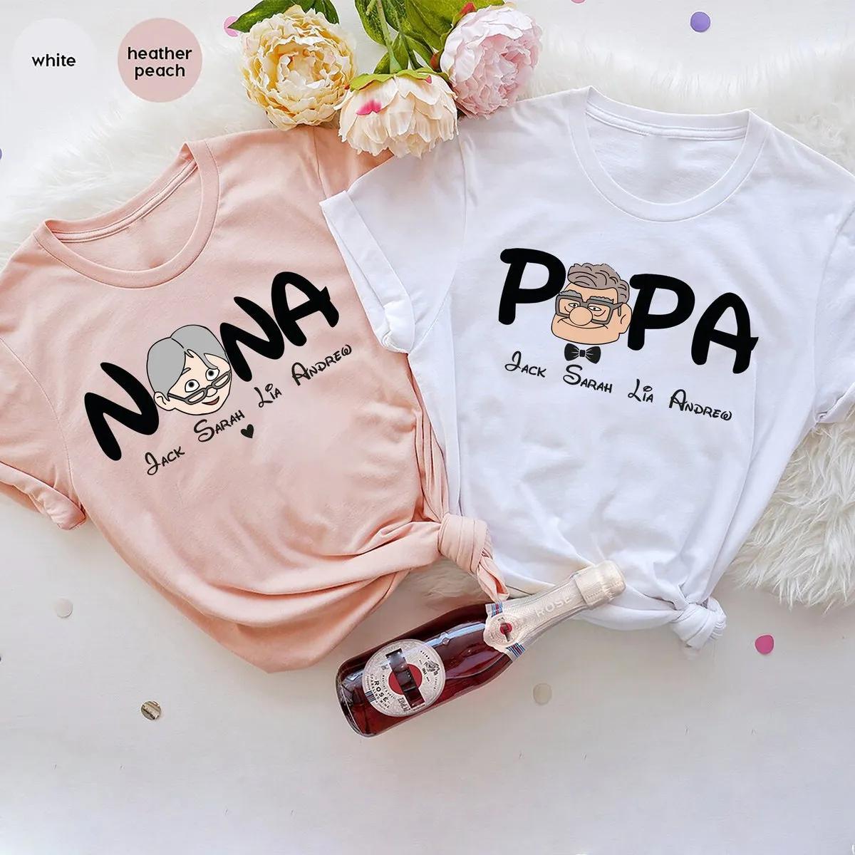 Personalized Ellie Carl Matching Shirt Custom Nana Papa Tee 1