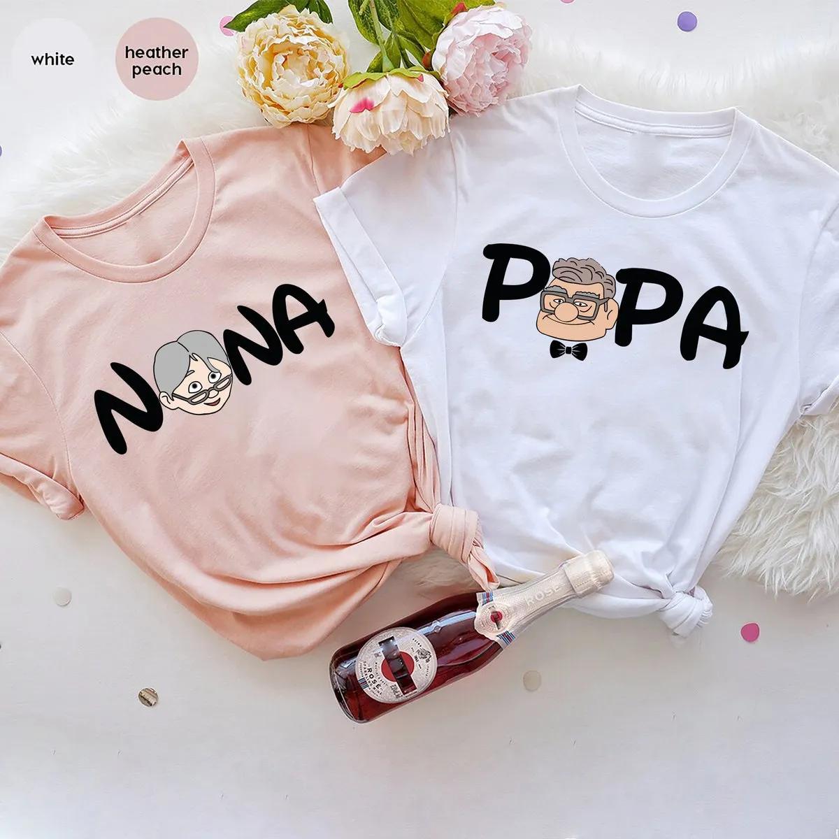 Personalized Ellie Carl Matching Shirt Custom Nana Papa Tee 2