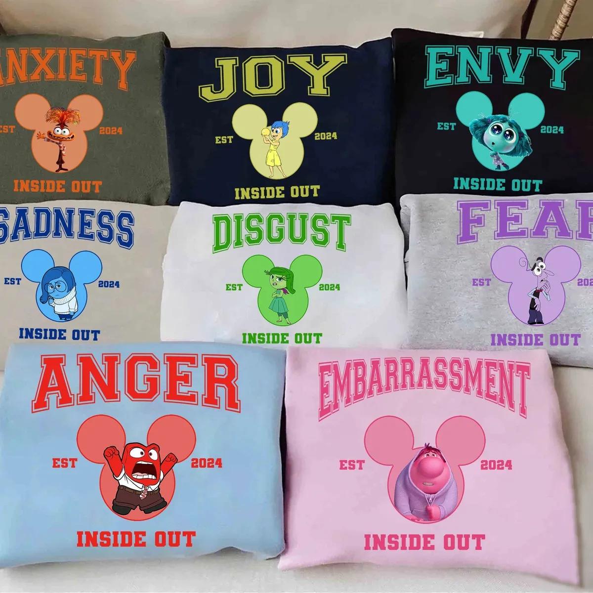 Personalized Inside Out Characters Shirt Disney Inside Out 2 Movie Tee 1