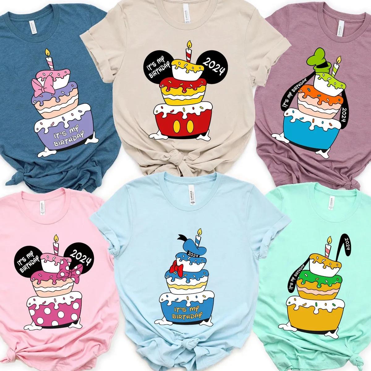 Personalized Mickey And Friends Its My Birthday Cake Shirt 1