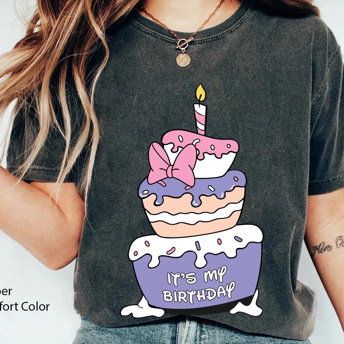 Personalized Mickey And Friends Its My Birthday Cake Shirt 4