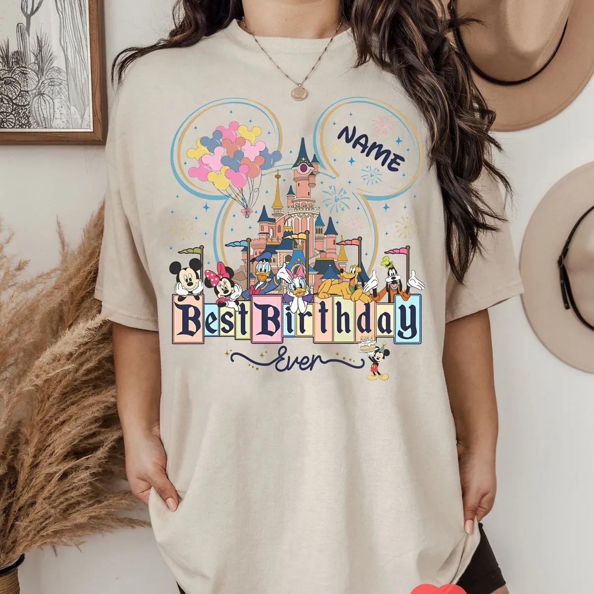 Personalized Mickey And Friends Shirt Custom Name Disney Birthday Matching Tee 1