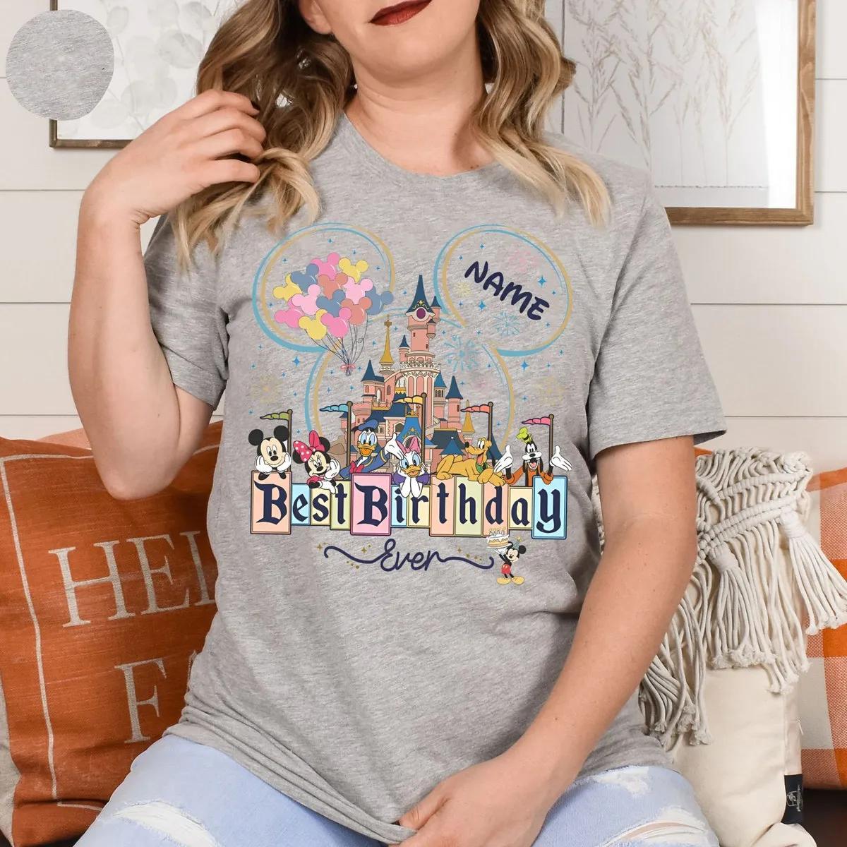 Personalized Mickey And Friends Shirt Custom Name Disney Birthday Matching Tee 2