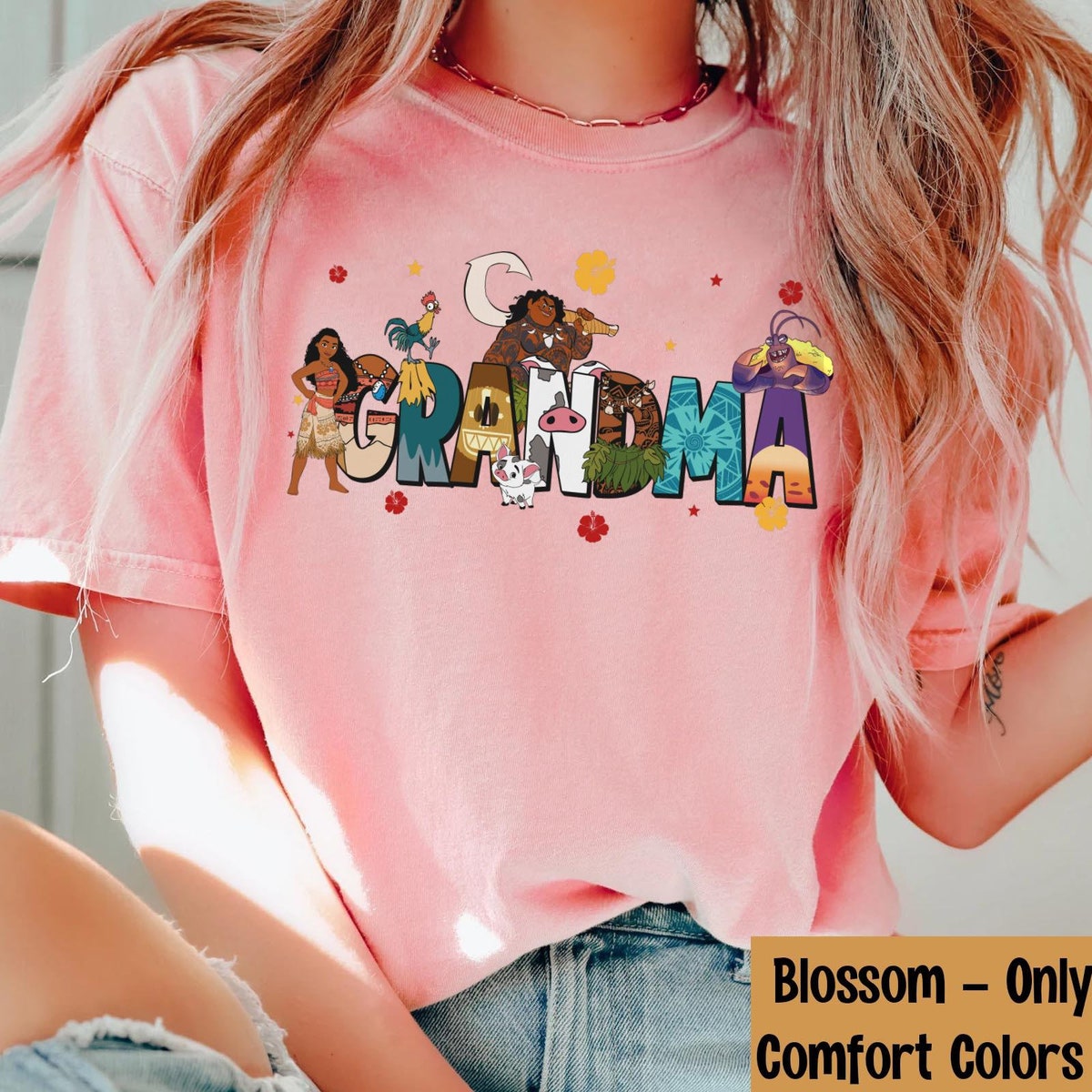 Personalized Name Grandma Moana Themed Disney Shirt 3