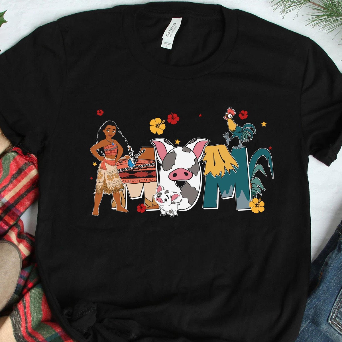 Personalized Name Moana Characters Disney Shirt Maui Moana Hei Hei Pua Tee 1