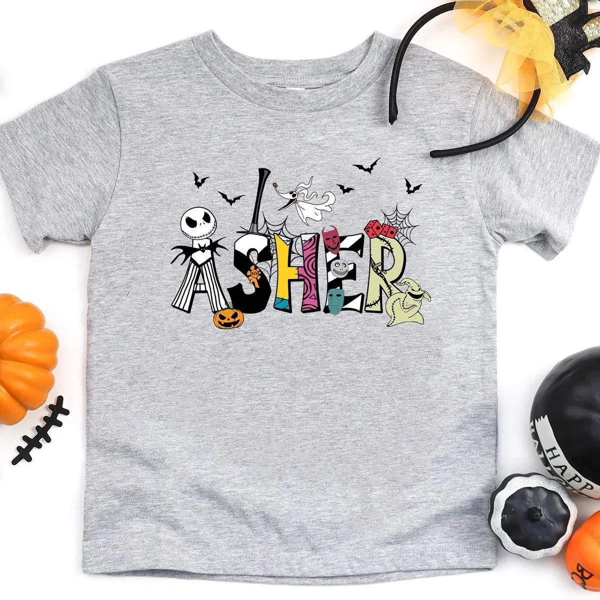 Personalized Name Nightmare Before Christmas Kid Shirt 6