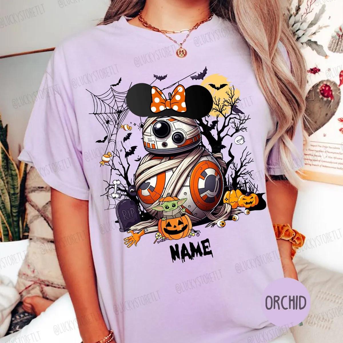 Personalized Star Wars Mummy Couple BB8 R2D2 Shirt 2