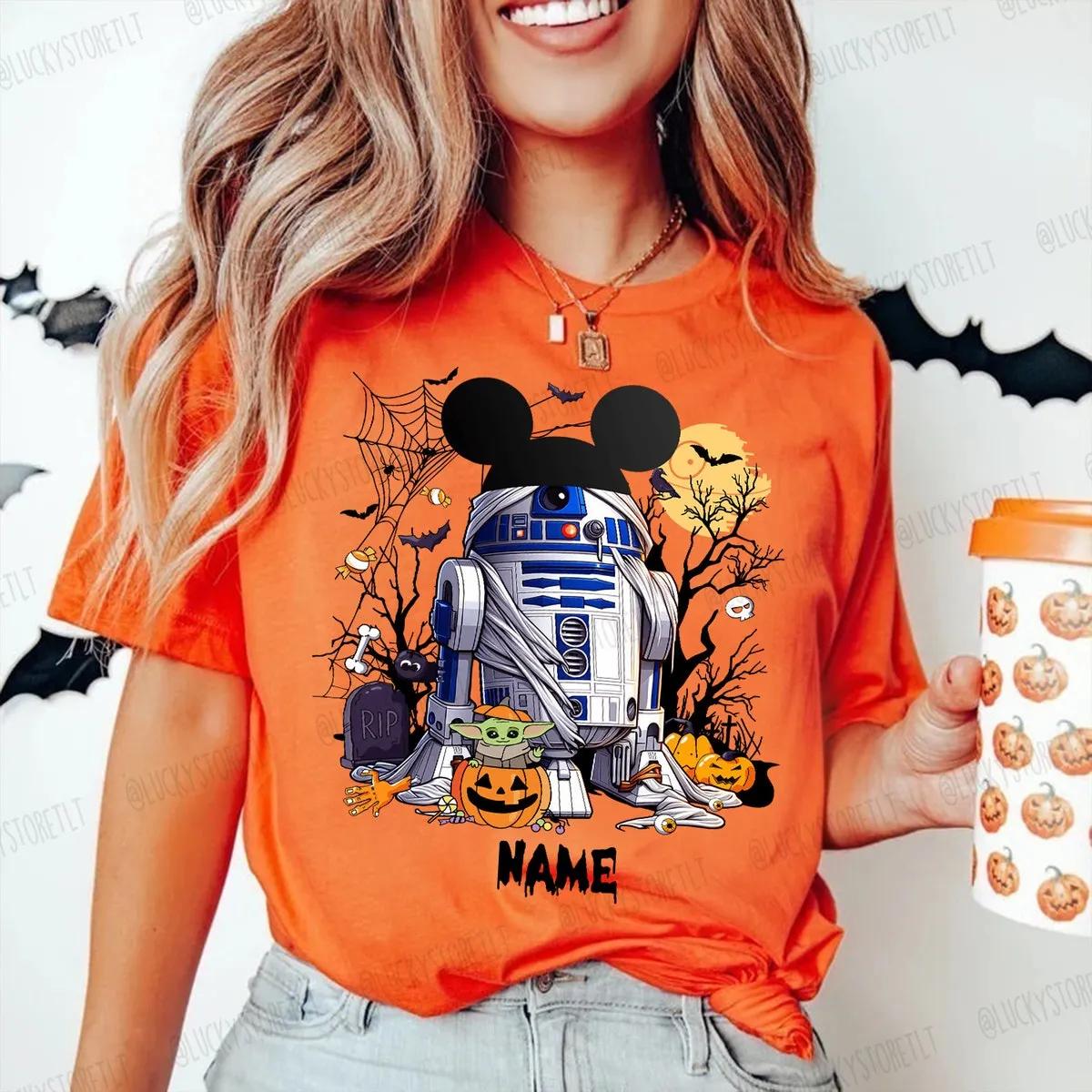 Personalized Star Wars Mummy Couple BB8 R2D2 Shirt 3