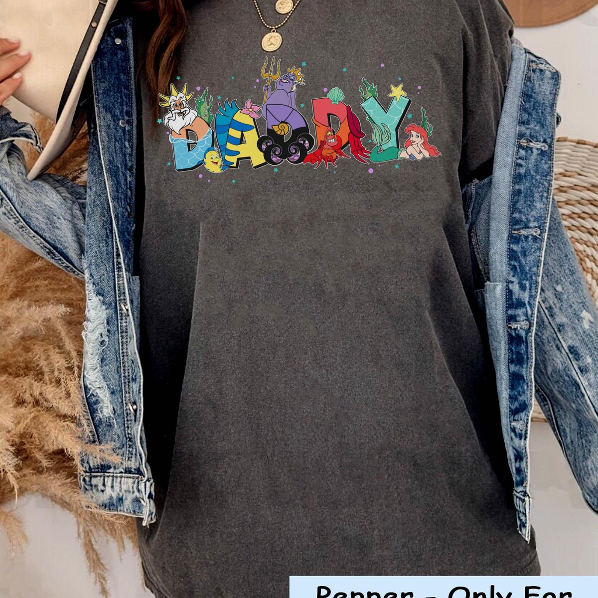 Personalized The Little Mermaid Daddy Shirt 3