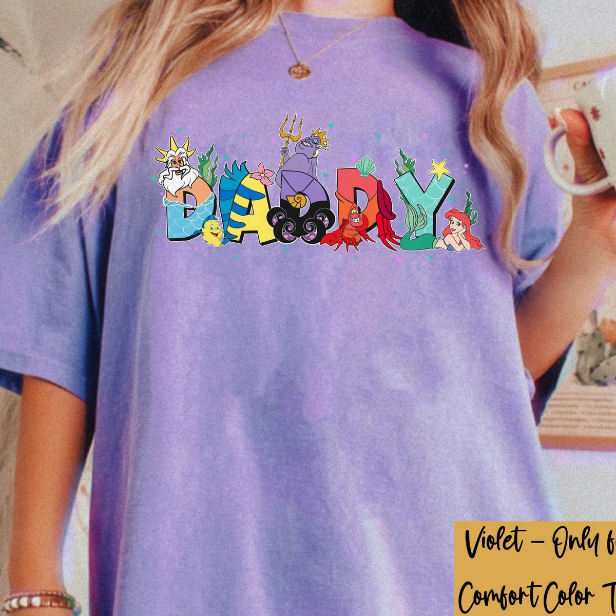 Personalized The Little Mermaid Daddy Shirt 4