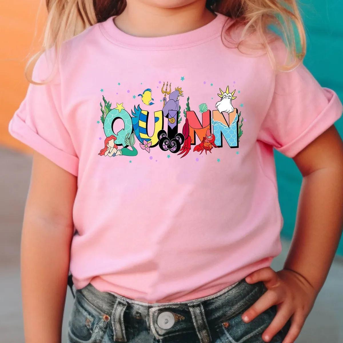 Personalized The Little Mermaid Kid Shirt 2