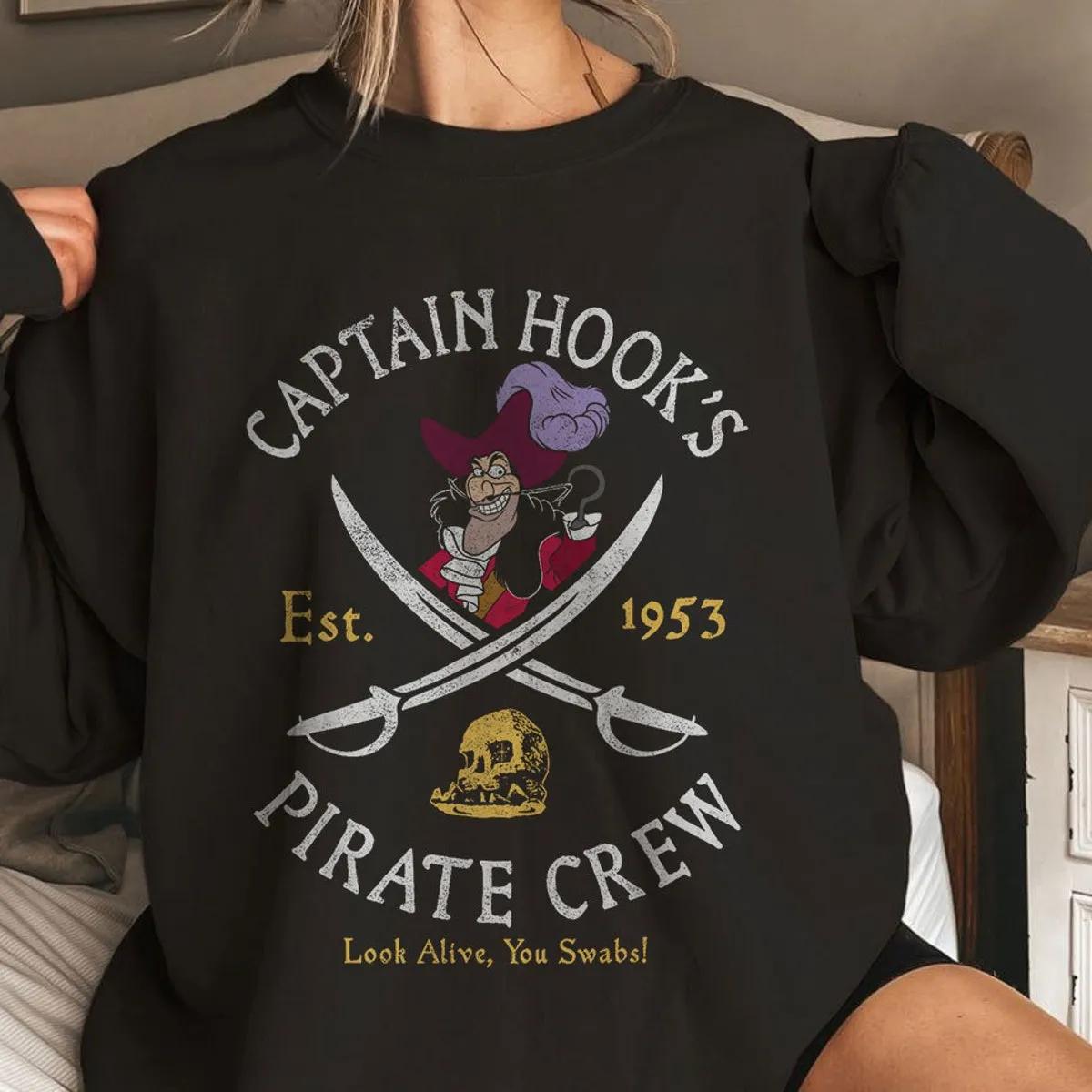 Peter Pan Captain Hook Pirate Crew Est 1953 Shirt 2