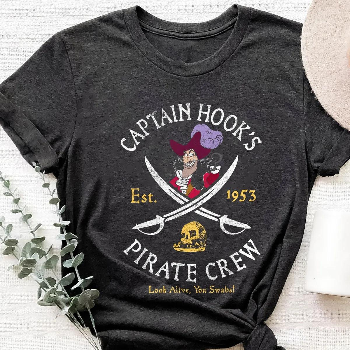 Peter Pan Captain Hook Pirate Crew Est 1953 Shirt 4