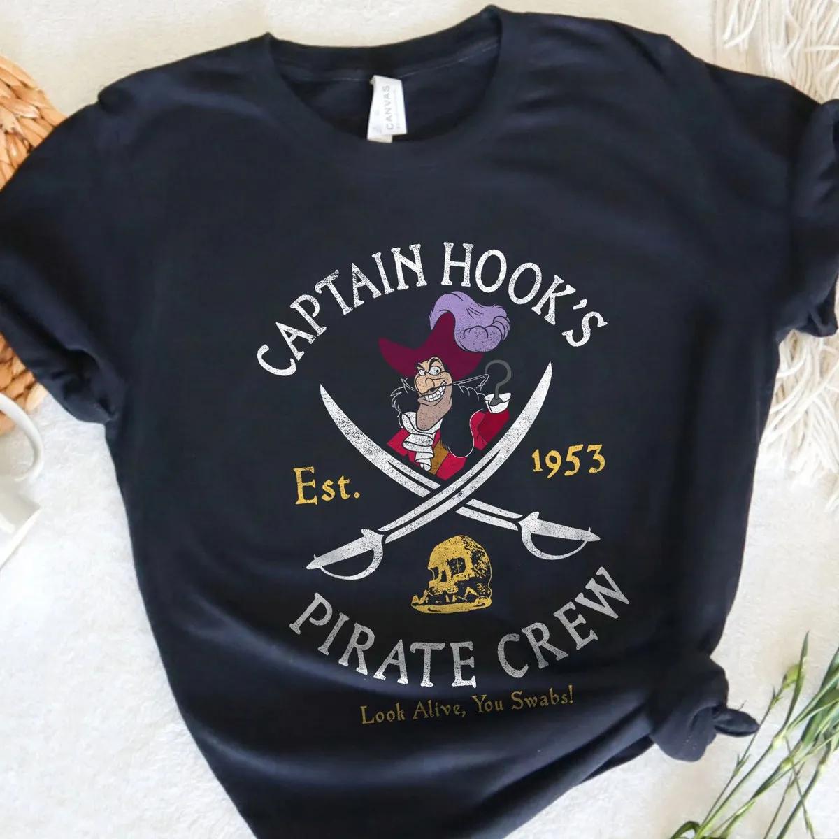 Peter Pan Captain Hook Pirate Crew Est 1953 Shirt 5