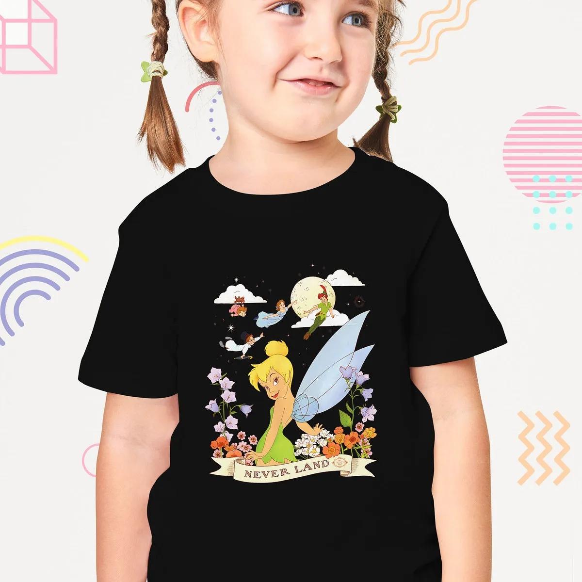 Peter Pan Tinker Bell Never Land Flowers and Flight Shirt 3