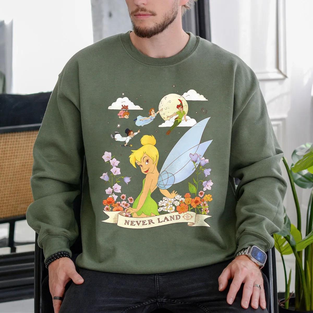 Peter Pan Tinker Bell Never Land Flowers and Flight Shirt 5