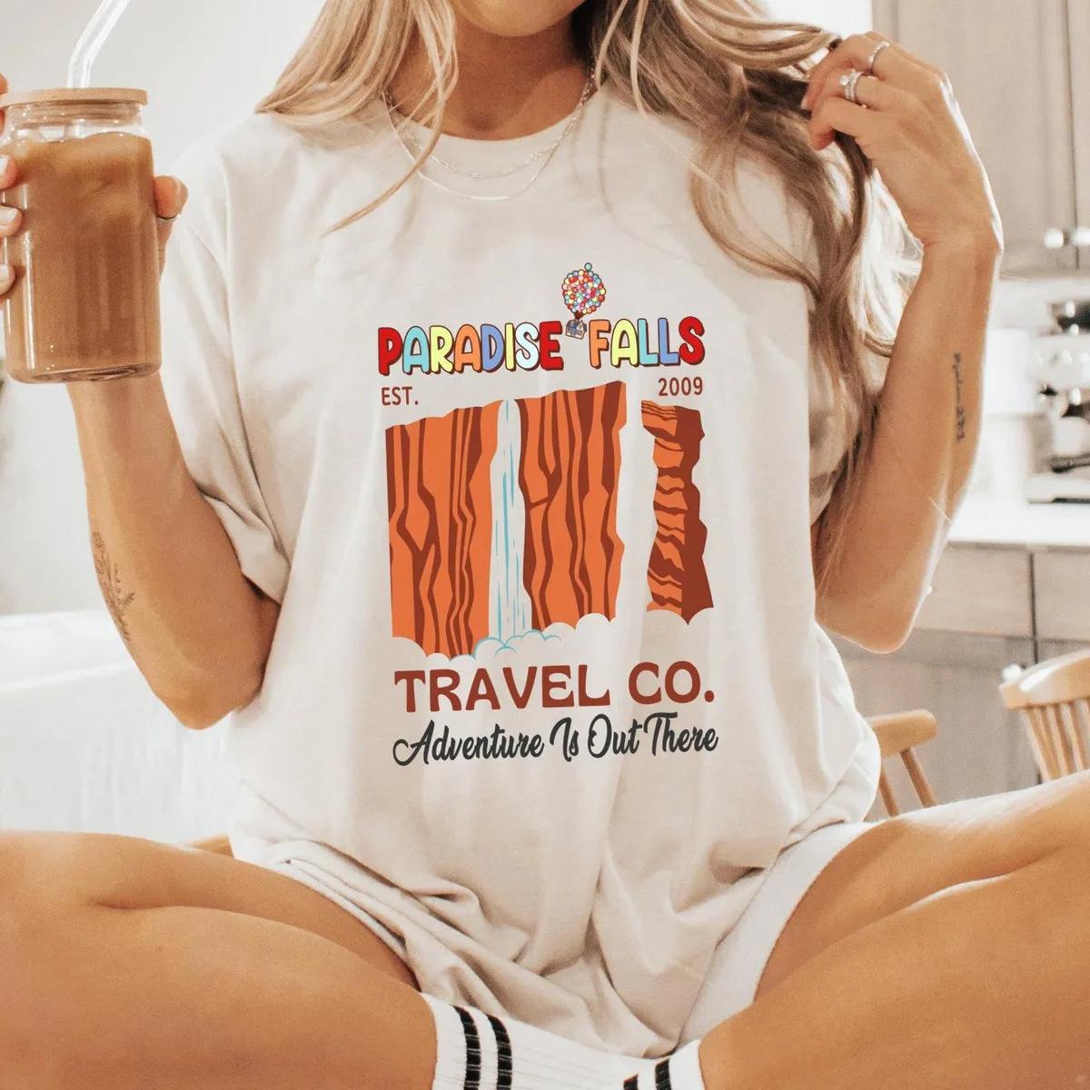 Pixar Up Movie Paradise Falls Travel Co Adventure Is Out There Shirt 1