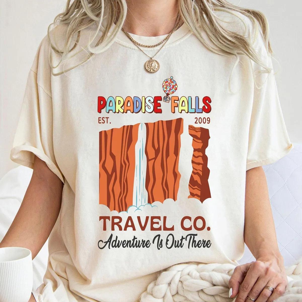 Pixar Up Movie Paradise Falls Travel Co Adventure Is Out There Shirt 2