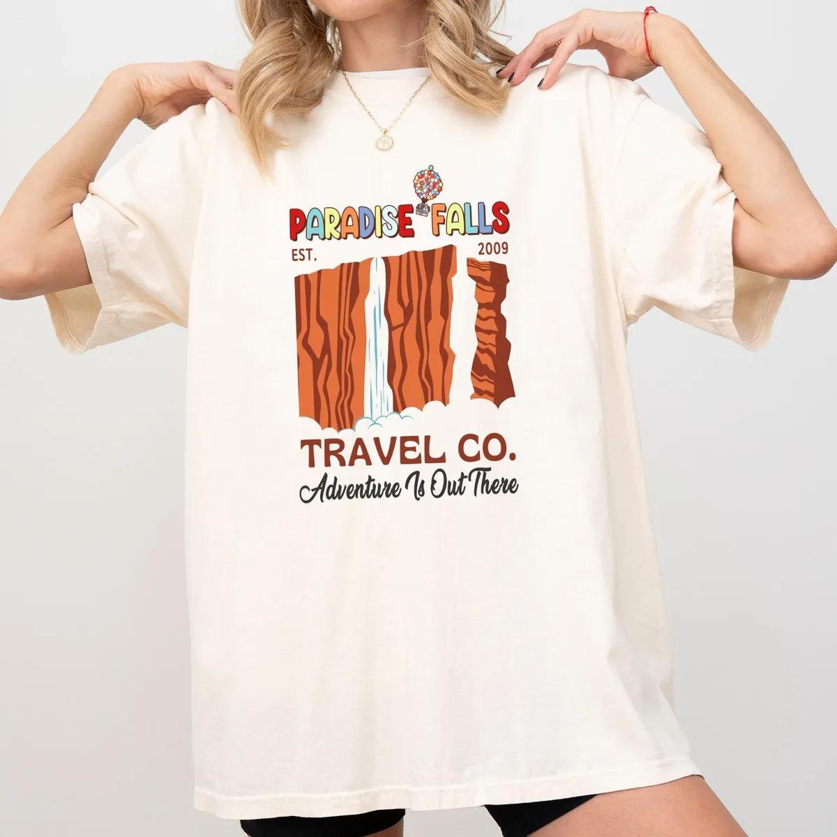 Pixar Up Movie Paradise Falls Travel Co Adventure Is Out There Shirt 3