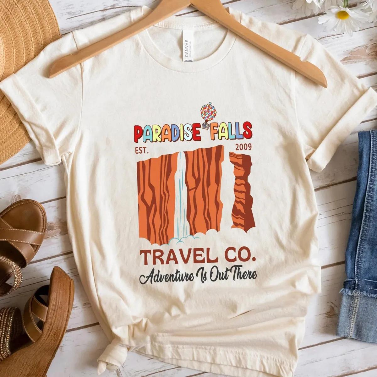 Pixar Up Movie Paradise Falls Travel Co Adventure Is Out There Shirt 5