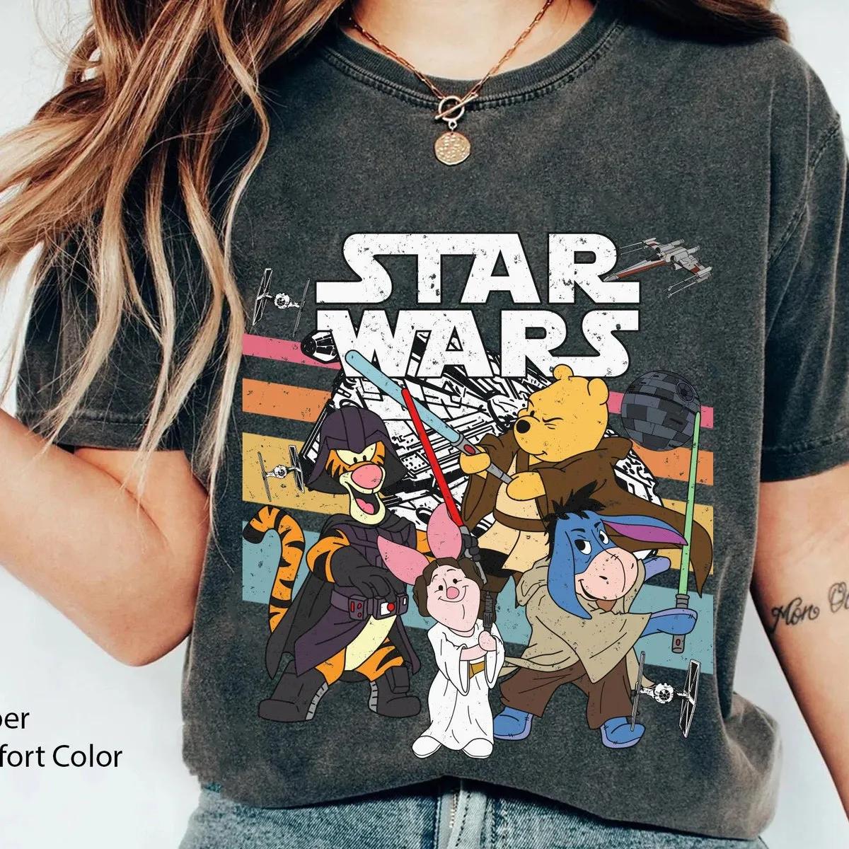 Pooh And Friends May The Force Be With You Shirt 3