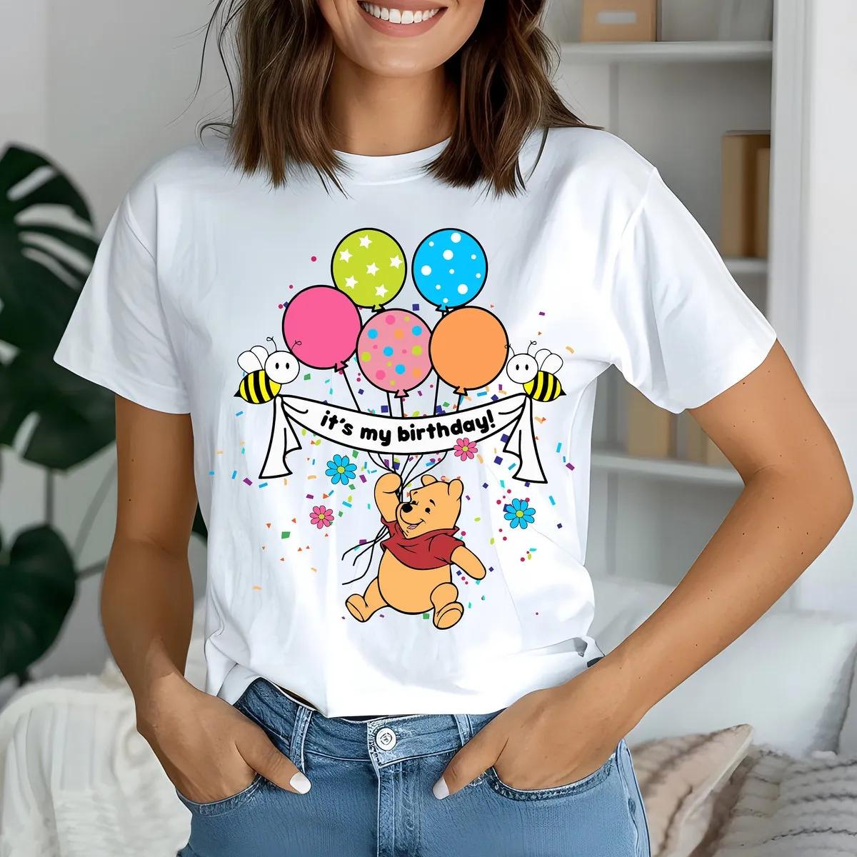 Pooh Birthday Boy Shirt Disney Birthday Girl Tee 1 1