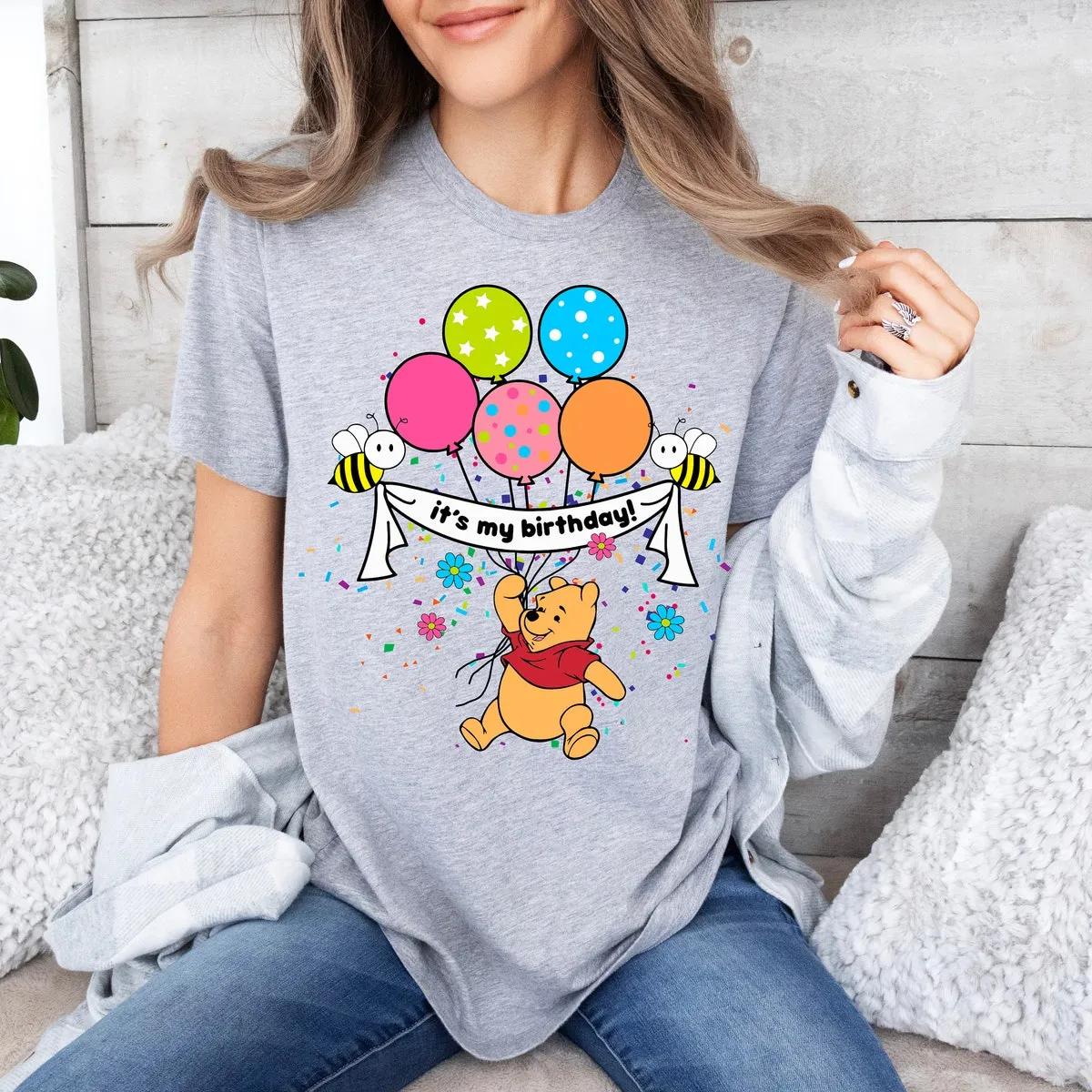 Pooh Birthday Boy Shirt Disney Birthday Girl Tee 2 1