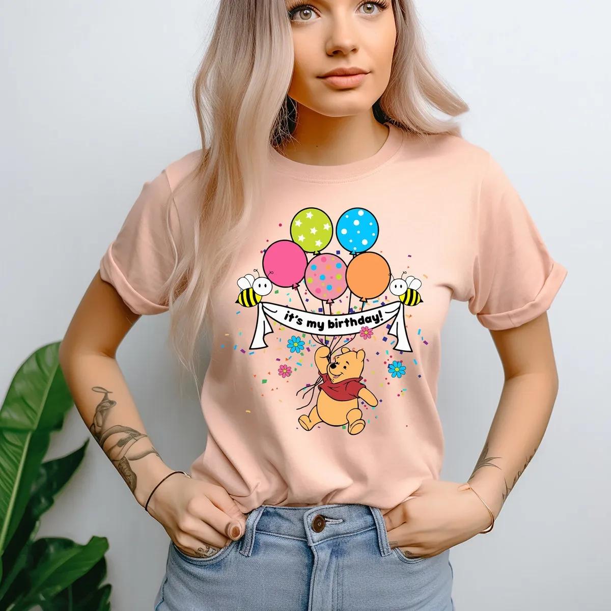 Pooh Birthday Boy Shirt Disney Birthday Girl Tee 4 1