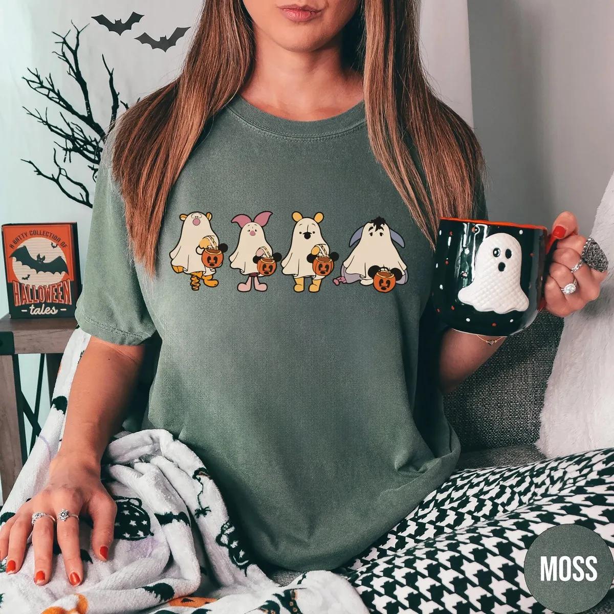 Pooh and Friends Ghost Halloween Disney Shirt 3