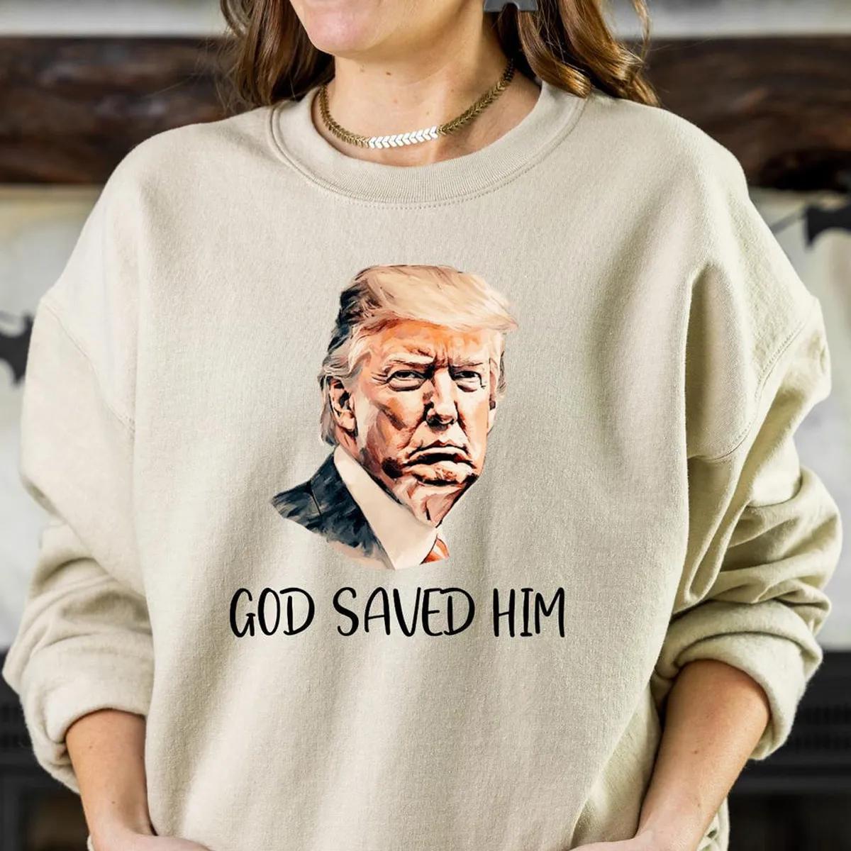 Pray for Trump Shit God Saved Trump Tee 1 1