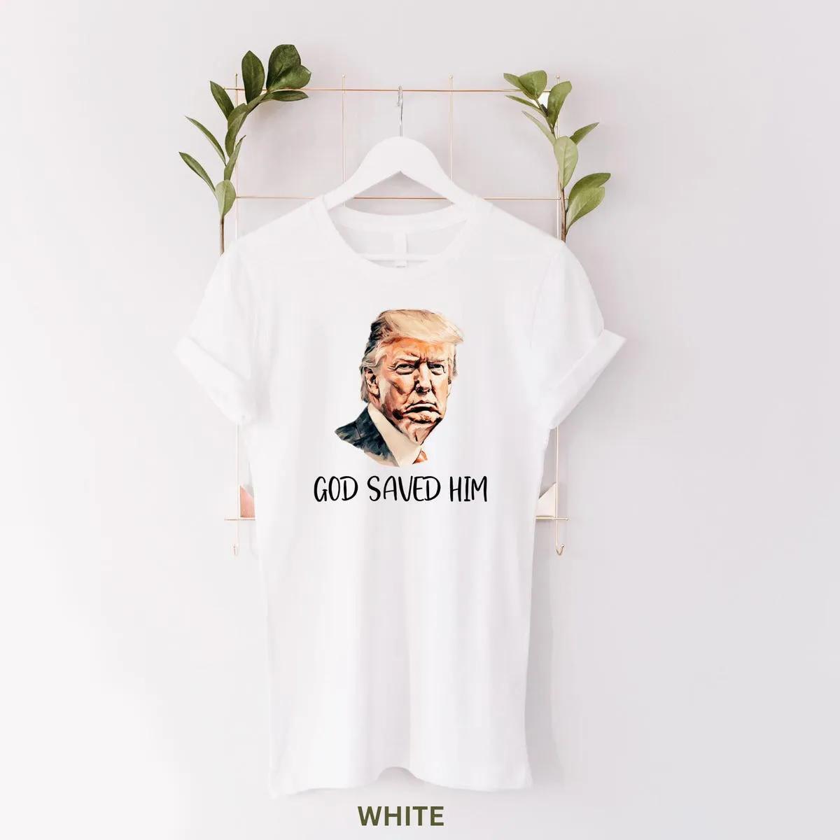 Pray for Trump Shit God Saved Trump Tee 2 1