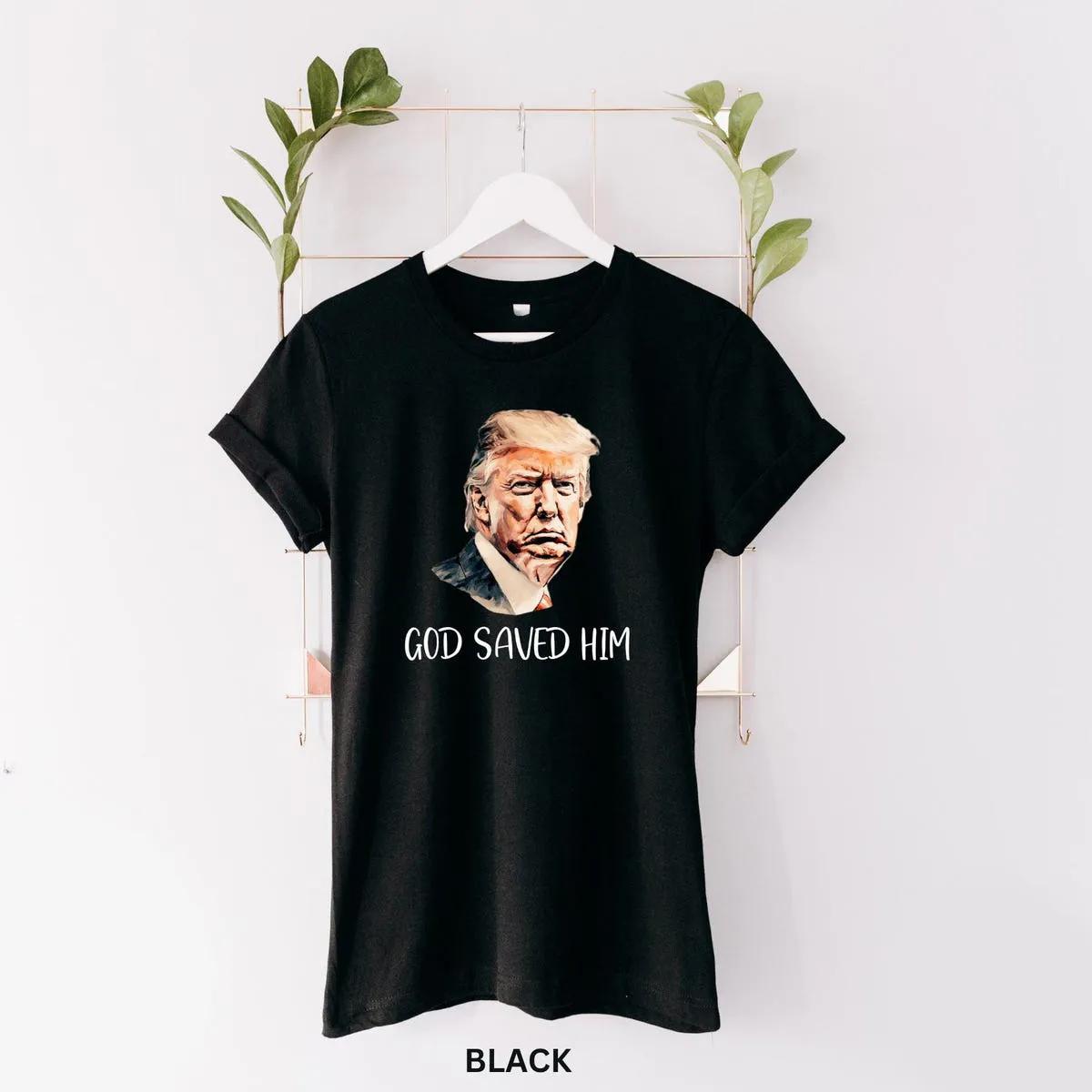 Pray for Trump Shit God Saved Trump Tee 3 1