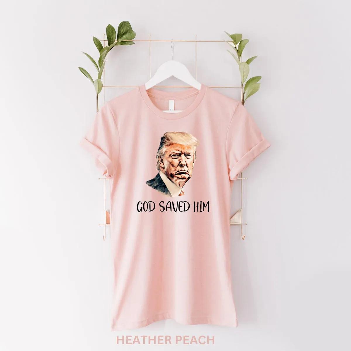 Pray for Trump Shit God Saved Trump Tee 5 1