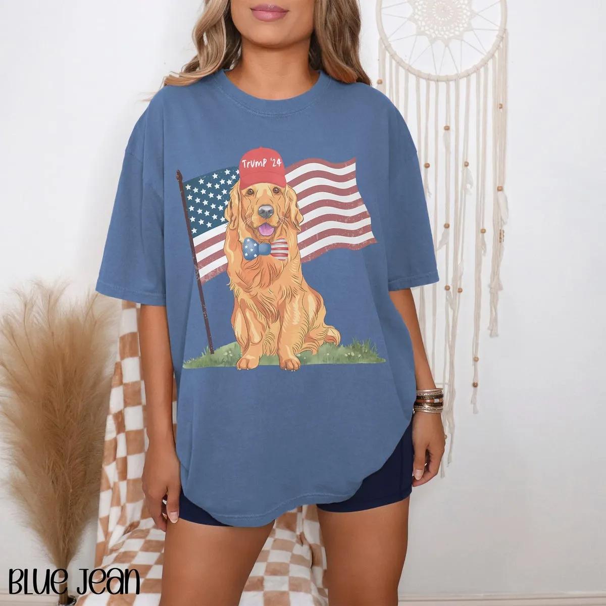 Preppy 90s Donald Trump Election Shirt 4th of July Dog Tee 5