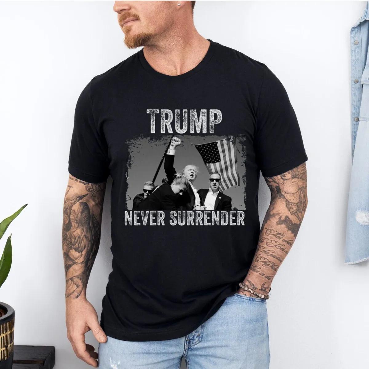 President Donald J Trump 2024 Never Surrender Shirt 1 1