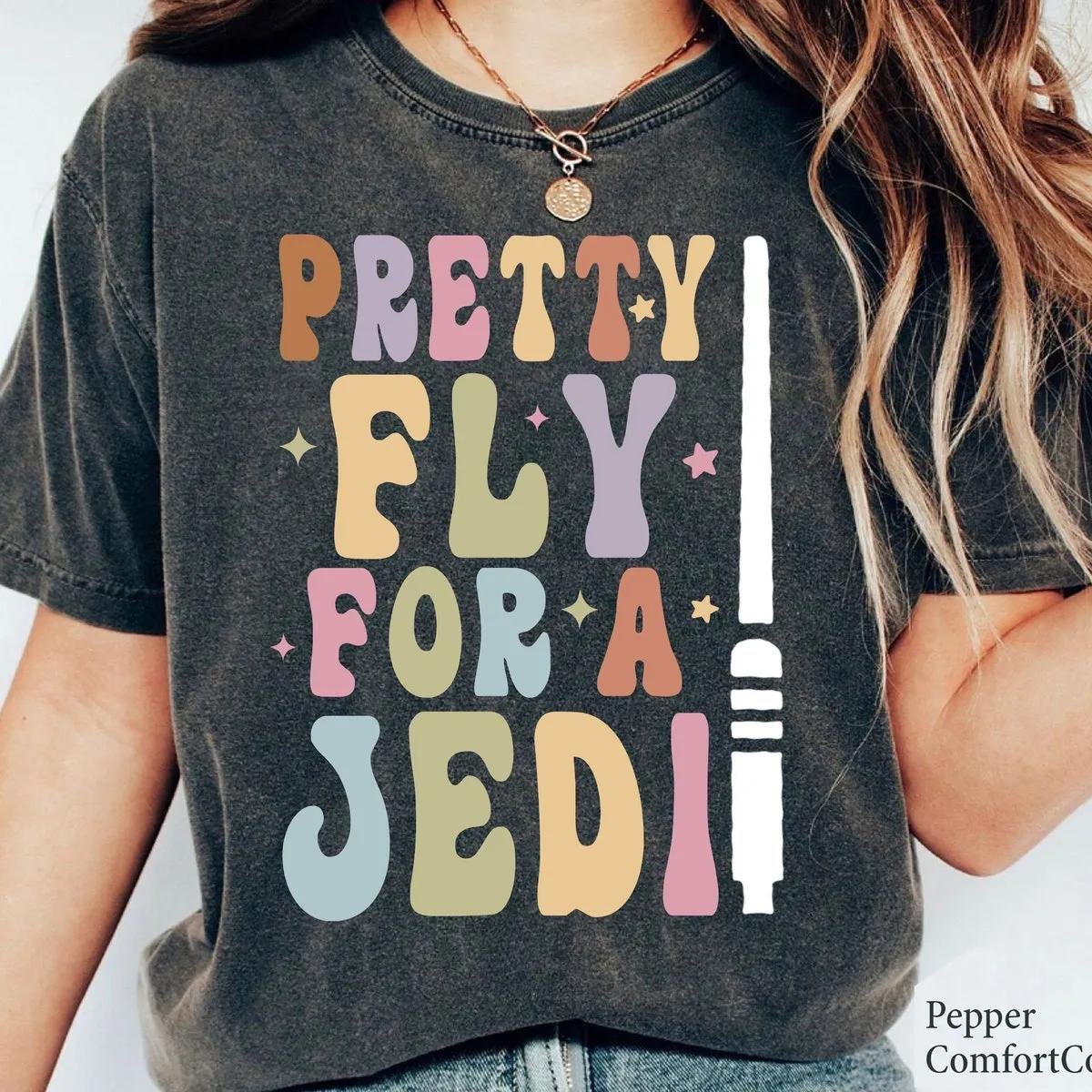 Pretty Fly For A Jedi 70s Groovy Retro Star Wars Day Shirt 1