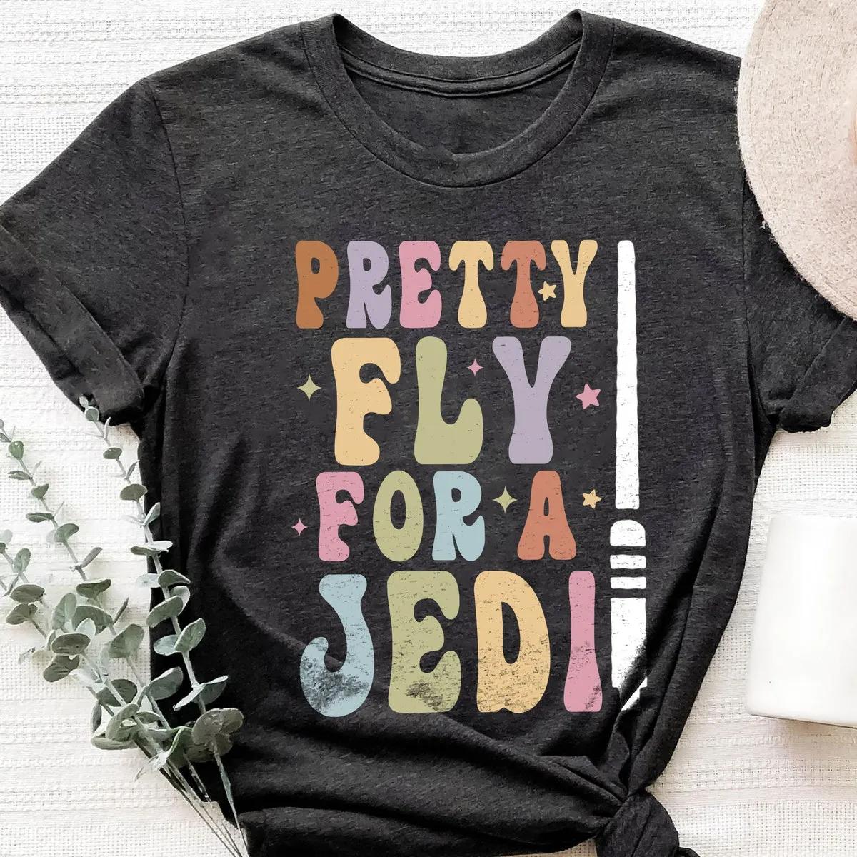 Pretty Fly For A Jedi 70s Groovy Retro Star Wars Day Shirt 2