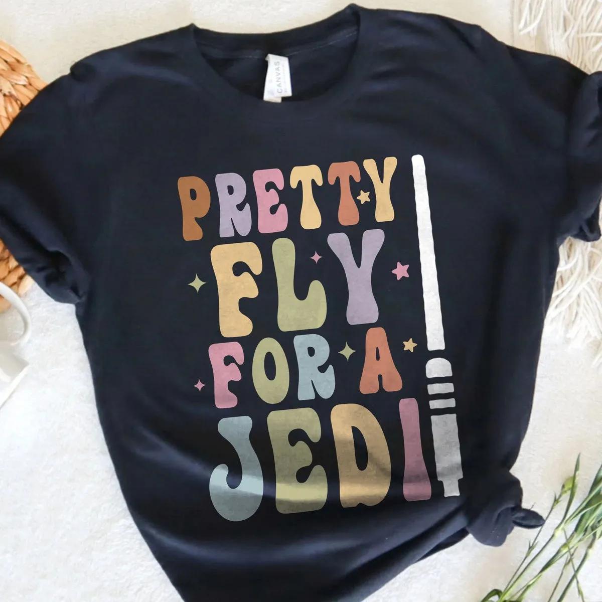 Pretty Fly For A Jedi 70s Groovy Retro Star Wars Day Shirt 4