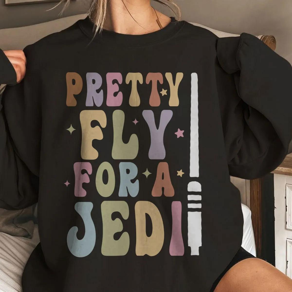 Pretty Fly For A Jedi 70s Groovy Retro Star Wars Day Shirt 5