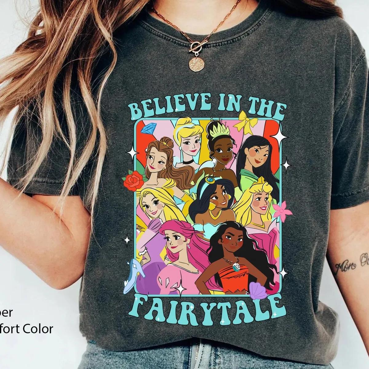 Princess Group Portrait Believe In Fairytale Shirt 3