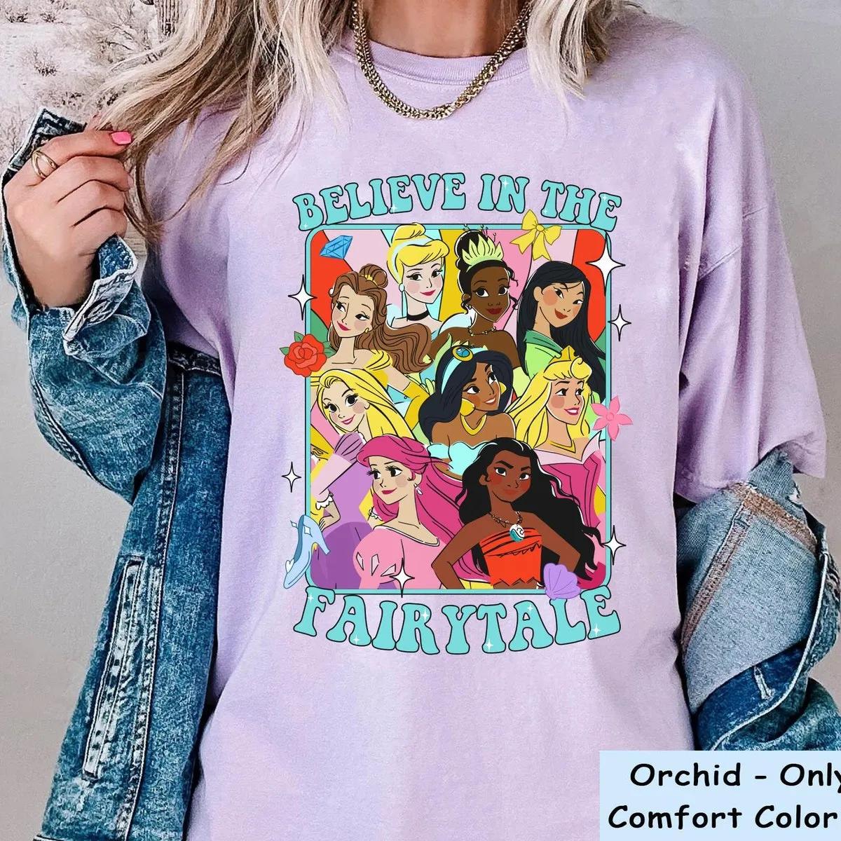 Princess Group Portrait Believe In Fairytale Shirt 4