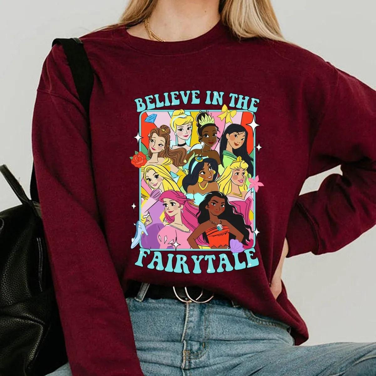 Princess Group Portrait Believe In Fairytale Shirt 6